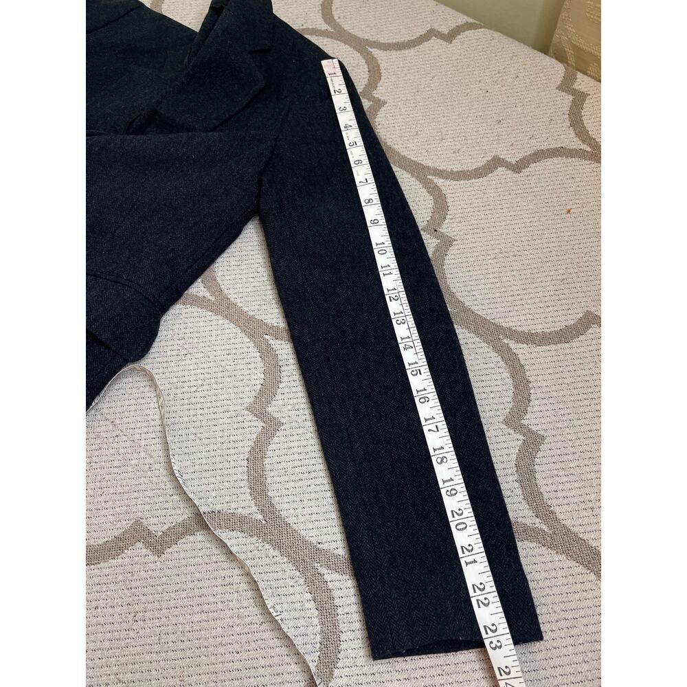Massimo Dutti Gray Wool Blend Blazer Italian Fabric 2 Button Tailored Size 4 - Picture 6 of 11